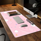 Pink Mouse Pad Large Desk Mat Gaming, Kawaii Desk Pads Stars Mouse Mat XXL Cute - Image 2