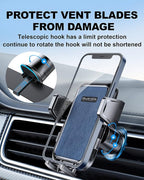 Car Vent Phone Mount, Adjustable 360 Rotation Vent Clip Car Phone Holder Mount - Image 8