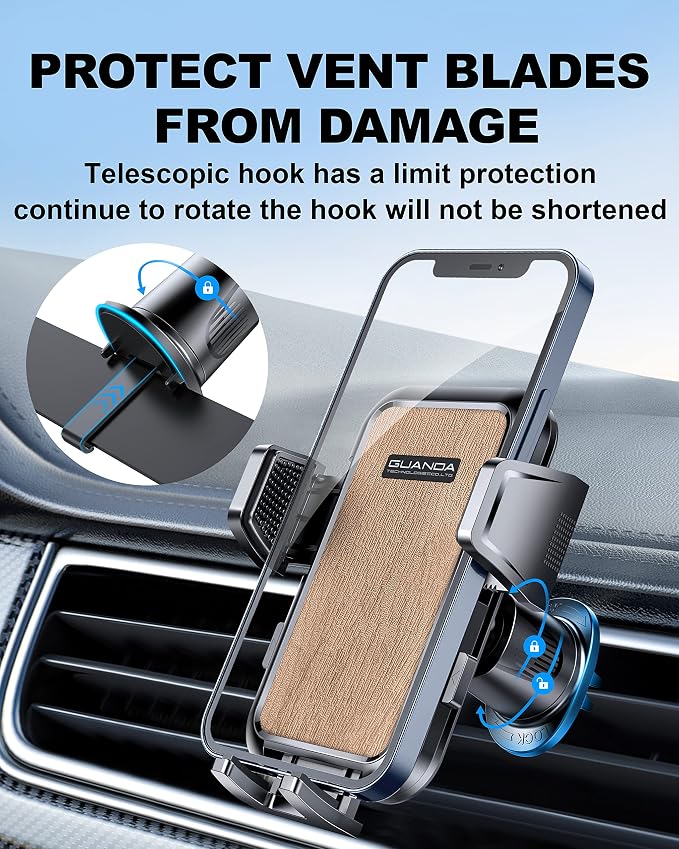 Car Phone Holder Mount for Air Vent, 360° Adjustable Vent Clip, Compatible - Image 8