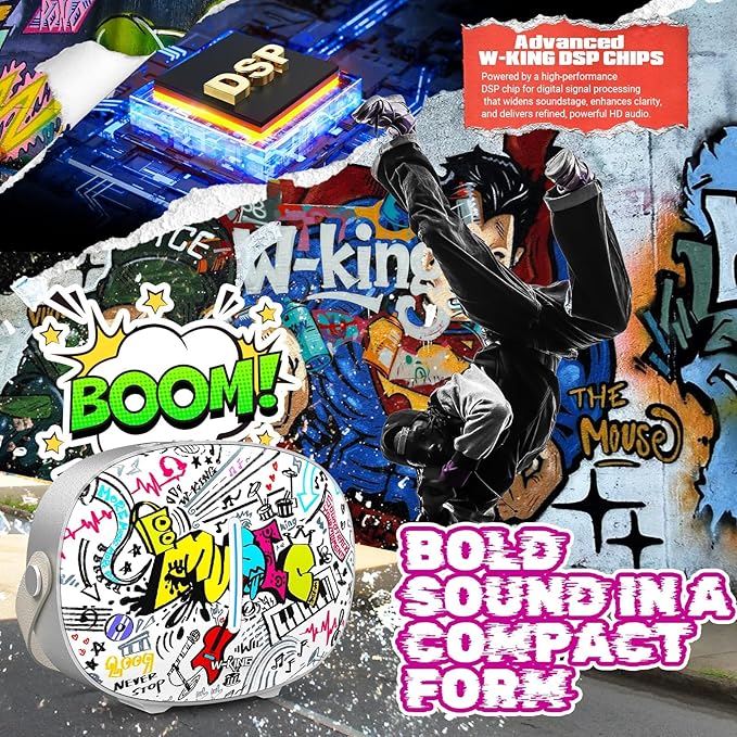 W-KING Portable Loud Speakers Bluetooth Wireless, T8II 96W Peak Powerful - Image 3