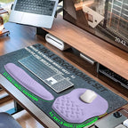 2-in-1 Ergonomic Set, Wave Keyboard Wrist Rest and Massage Slope Mouse Pad - Image 5