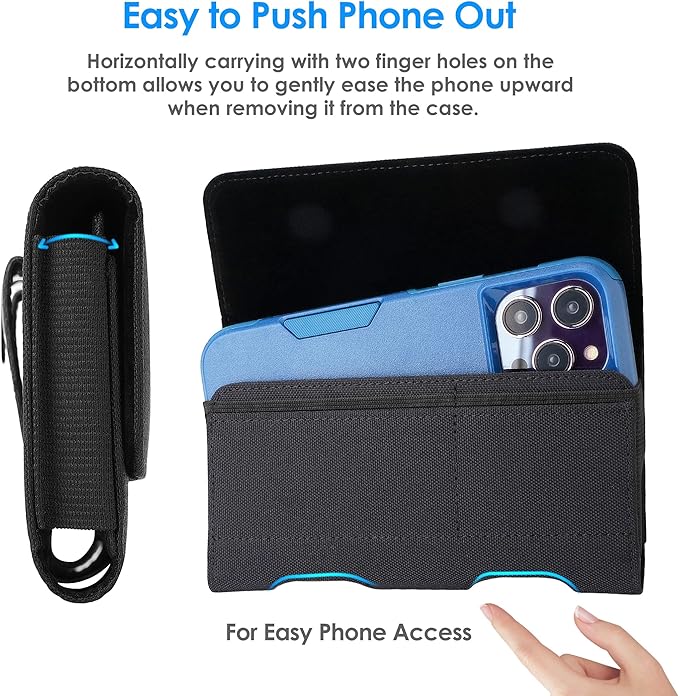 Mopaclle Nylon Phone Holster for iPhone 17 Pro Max, 17 Air, iPhone 16 Pro Max - Image 3