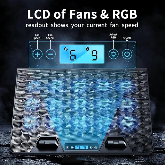 KeiBn Laptop Cooling Pad, Gaming Laptop Fan Cooling Pad - Image 3