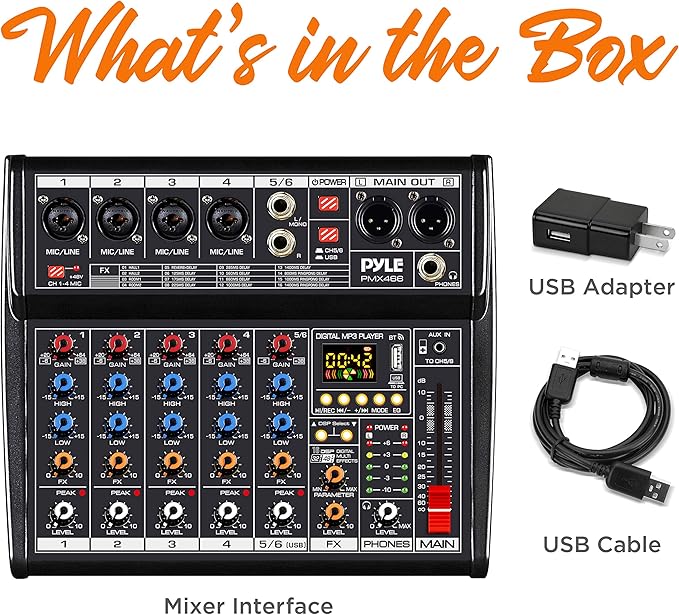 Pyle Professional Bluetooth DJ Audio Mixer - Image 8