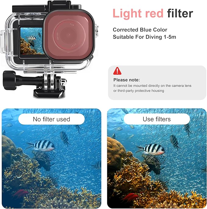 FitStill 164FT/50M Waterproof Case&3 Filters&Floating Hand Grip Stick Set - Image 4