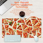 Desk Mat, Realistic Pizza Slices Desk Pad, Pizza Food Large Gaming Mouse Pad - Image 4