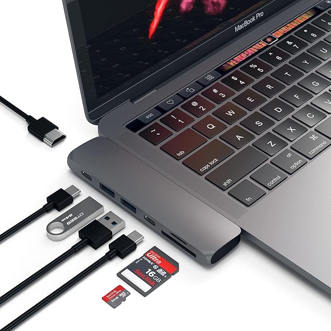 Satechi USB C Hub Adapter, USBC Dongle 7 in 1, USB-C - Image 5