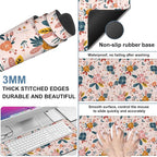 Gaming Desk Pad Large Extra Length Hand Drawn Floral Mouse Pad Keyboard Laptop - Image 2