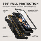 TONGATE for Z Fold 5 Case with Ring Stand, Built-in S Pen Holder & Glass Screen - Image 4
