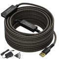 Active USB Extension Cable 100 Feet, USB 2.0 A Male to Female Repeater Cord by Conable