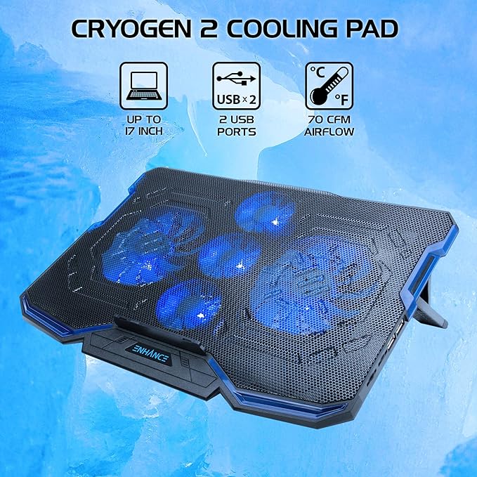 ENHANCE Cryogen Gaming Laptop Cooling Pad - Image 2