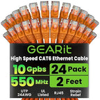 GEARit Cat 6 Ethernet Cable Cat6 Network Patch, Snagless Cord, Internet by GEARit