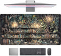 Forest Library Book Mouse Pad Desk Mat, Mystical Green Tree House XXL Extended by TENG+DA+QING