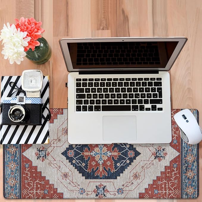 Vintage Style Rug Gaming Mouse Pad 3mm Thick Stitched Edge Waterproof Non-Slip - Image 6