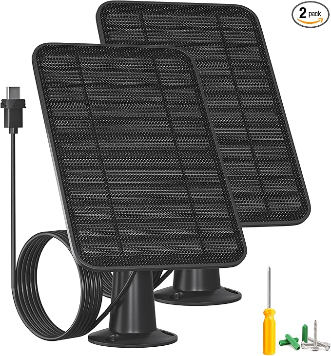 5W Solar Panel for Blink Camera Outdoor, Solar Panel Charger by WININMETA