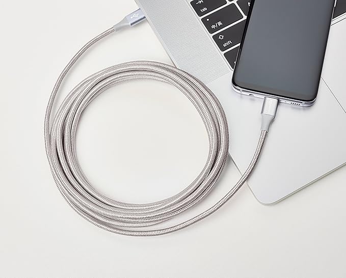Amazon Basics USB-C to USB-C 2.0 Fast Charger Cable, Nylon Braided Cord - Image 6