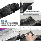 Gaming Desk Pad Large Extra Length Abstract Lines Mouse Pad Keyboard Laptop - Image 2