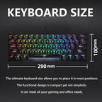 Mechanical Keyboard, 60% Mechanical Gaming Keyboard - Image 3