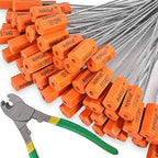 120 Pieces Security Cable Seals, Metal Number Security Tags by Unknown