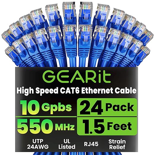GearIT Cat 6 Ethernet Cable Pack by GEARit