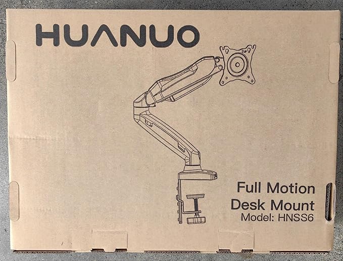 HUANUO Single Monitor Mount, 13 to 32 Inch Gas Monitor Arm, Adjustable Stand - Image 9