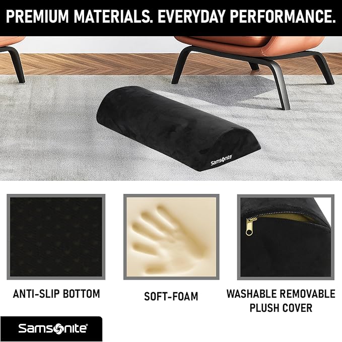 Samsonite Foot Rest for Under Desk at Work – Ergonomic Foot Stool for Couch – - Image 8