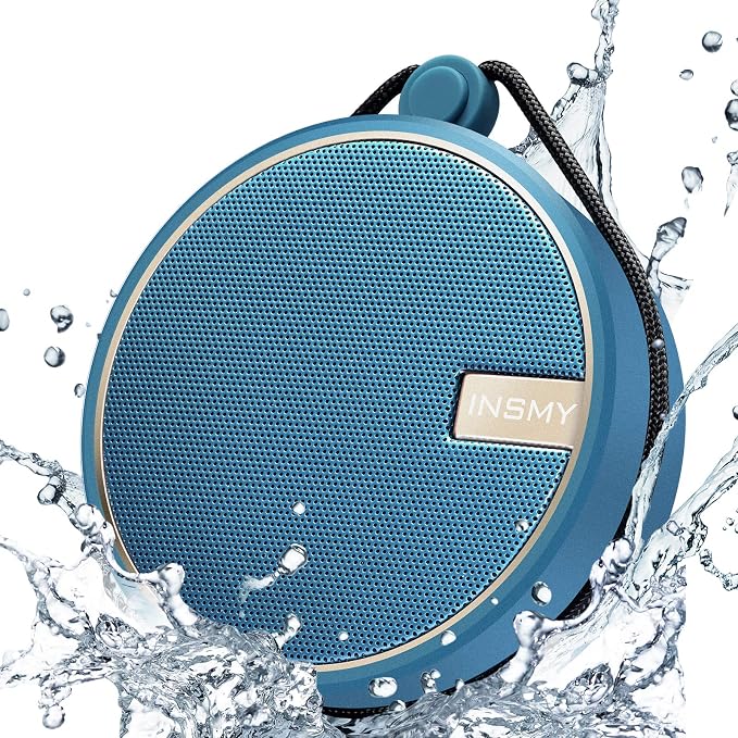 INSMY C12 IPX7 Waterproof Shower Bluetooth Speaker, Portable Small Speaker by INSMY