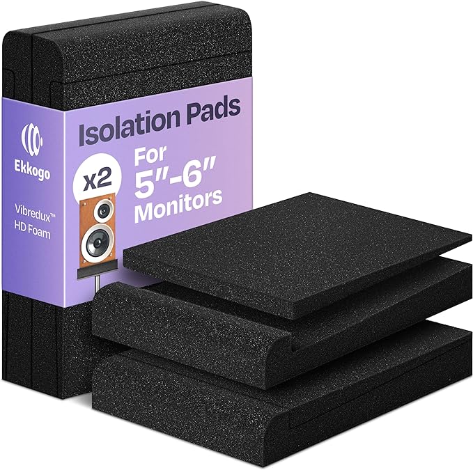Studio Monitor Isolation Pads Premium Acoustic Foam Elevates Audio Ideal by EkkogoAcousticPanels