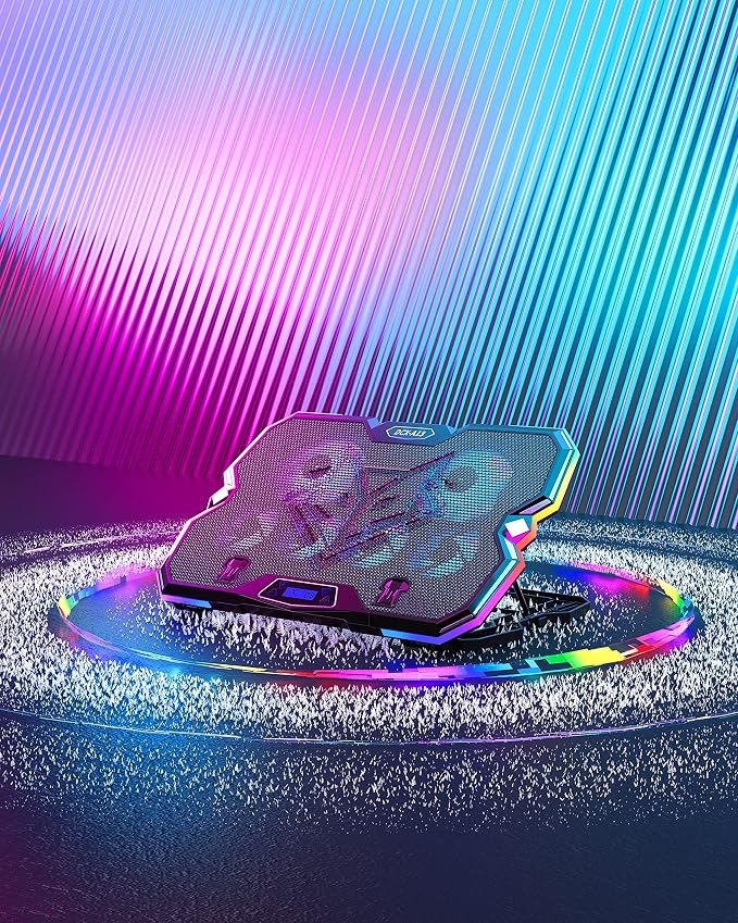 KeiBn Upgrade Laptop Cooling Pad A13, RGB Lights Laptop Cooler 6 Fans - Image 7